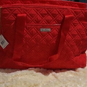 Vera Bradley Vibrant Red Quilted Tote